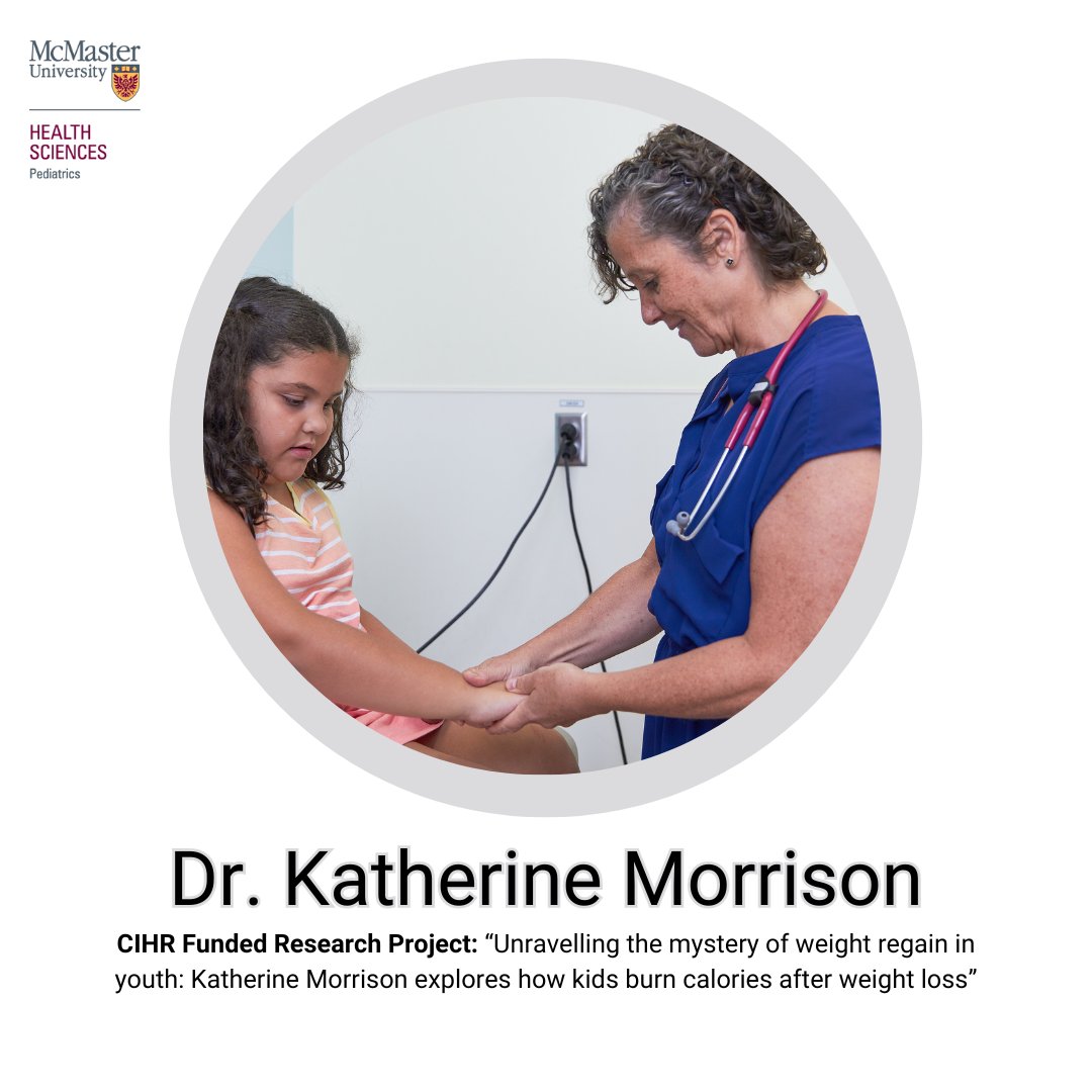 Unravelling the mystery of weight regain in youth: @MacUPediatrics’ @KatherineMorri6's new multi-year @CIHR_IRSC research explores how kids burn calories after weight loss. Read more ⬇️ pediatrics.healthsci.mcmaster.ca/unravelling-th… #PedsResearch #ChildHealth #Funding
