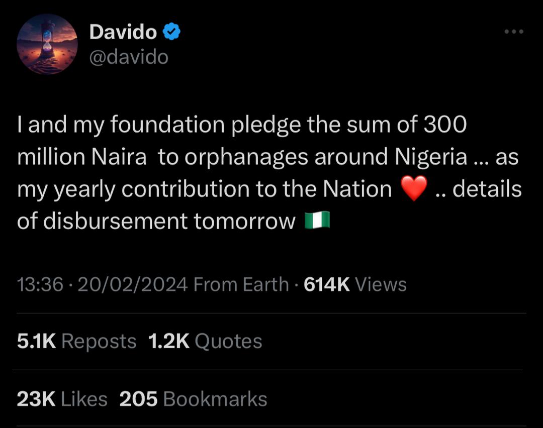 RealChiefPriest's tweet image. Thank you Davido! In support I'll be giving 100 followers 100k each. Drop your azas! ❤️