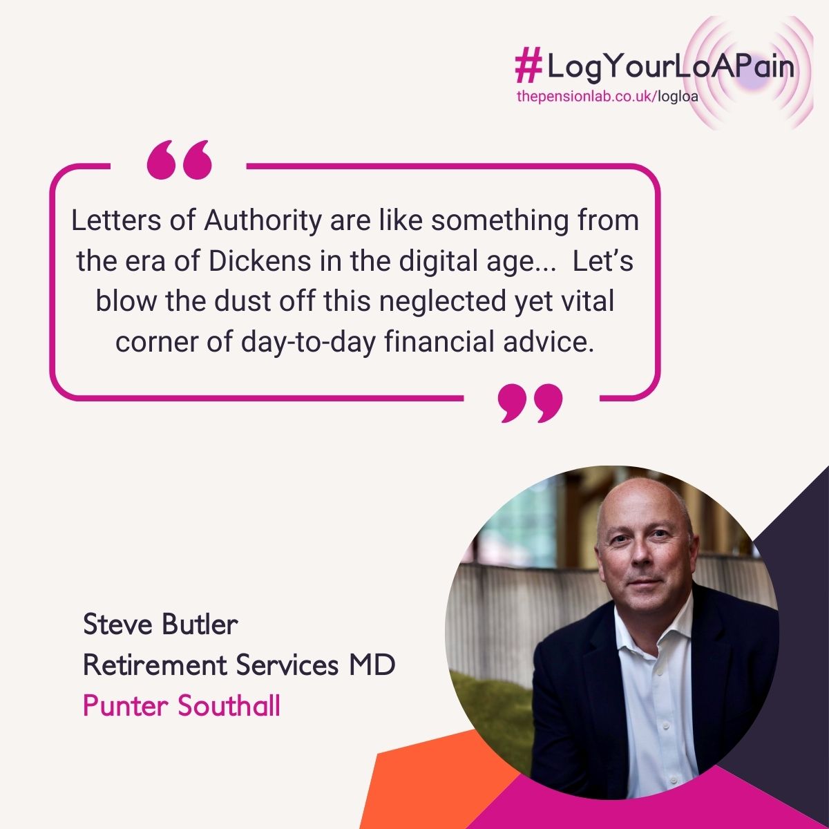 Steve Butler of <a href="/PunterSouthall/">Punter Southall</a> on the Dickensian Letter of Authority experience advisers, paraplanners &amp; providers are all dealing with every day. To make a change, log your LoA (estimated) volume🔗thepensionlab.co.uk/logloa
to build the case for improvement
#LogYourLoAPain