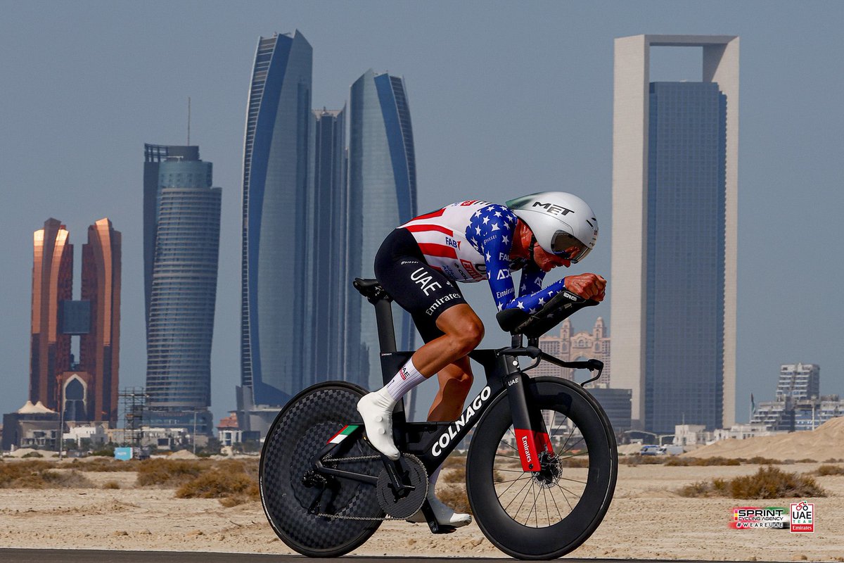 🏆 Hat-trick at the #UAETour 🇦🇪 as McNulty storms to victory.

🗣️ <a href="/BrandonMcNult/">Brandon McNulty</a> : “I am satisfied with my performance. I had good speed and I won the time trial, that was what I wanted.”

Full report: uaeteamemirates.com/hat-trick-uae-…

#UAETeamEmirates #WeAreUAE