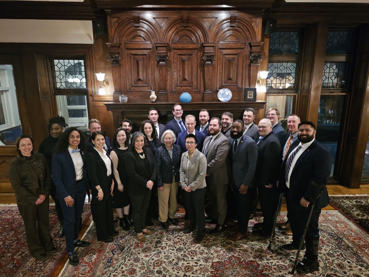 Thank you, Chancellor Kent Syverud and Dr. Ruth Chen, for hosting the OVMA at dinner last night. We appreciate your commitment to our student veterans and military-connected students at <a href="/SyracuseU/">Syracuse University</a>!  #BestPlaceForVeterans 🍊
