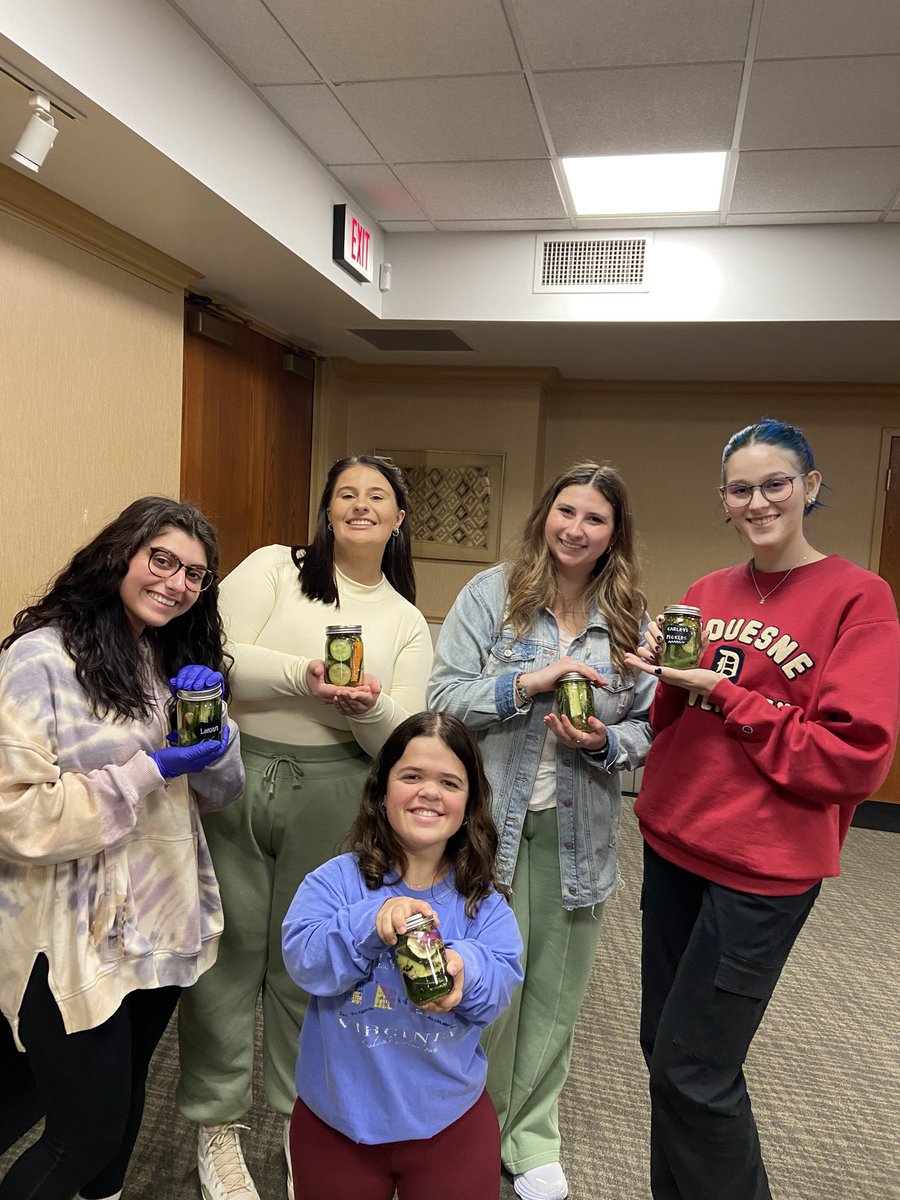 DuqACS's tweet photo. Thank you so much to everyone who stopped by and made pickles with us and to Carbon Compost for helping us compost! We had a ton of fun teaching about the science of fermentation/The Principles of Green Chemistry and seeing all the creative pickle combinations! https://t.co/K5V3Lbcdui