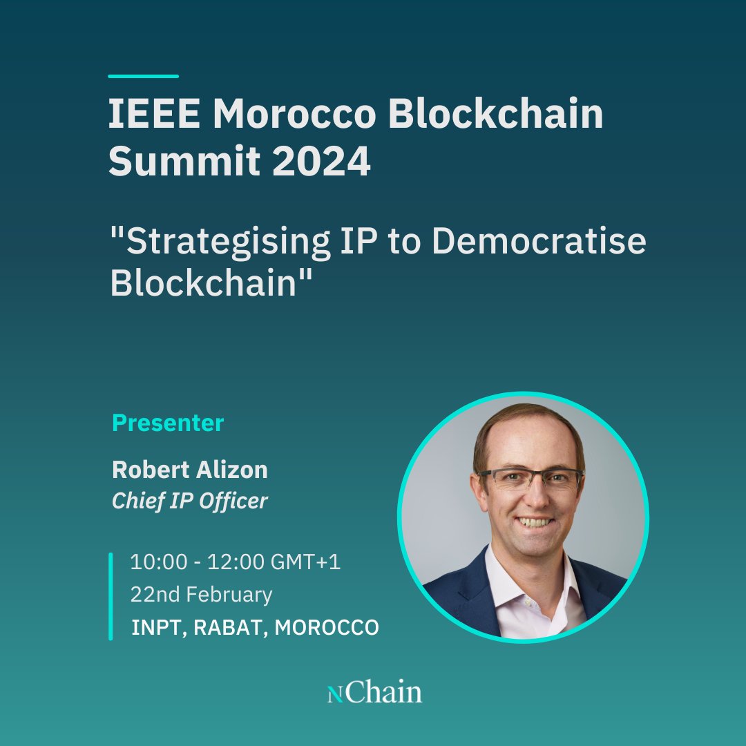 The #IEEEBlockchainSummit is taking place on 22 February 2024. Our Chief IP Officer Robert Alizon will be addressing the audience on the topic ‘Strategising #IP to Democratise Blockchain’. For more information on this conference, please visit lnkd.in/d-mufPQU