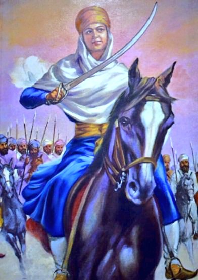 Mai Bhag Kaur ( Known as Mai Bhago ) Sikh Warrior Woman Who Fought Mughal Army of Aurangzeb