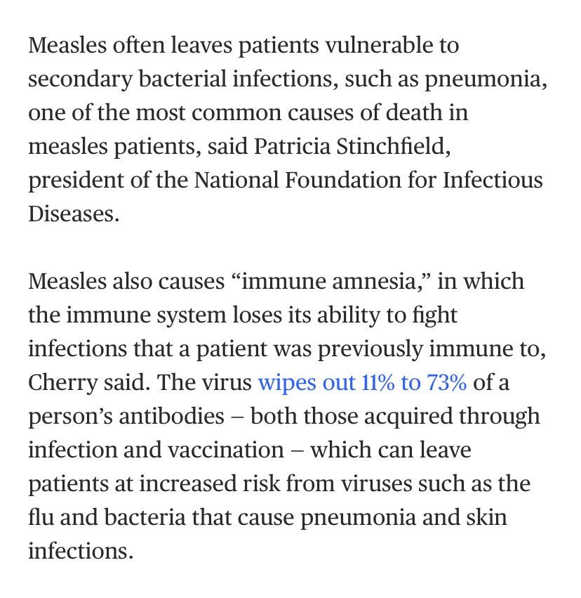 Liz Szabo on X: Measles isn't just a short-term illness. It can