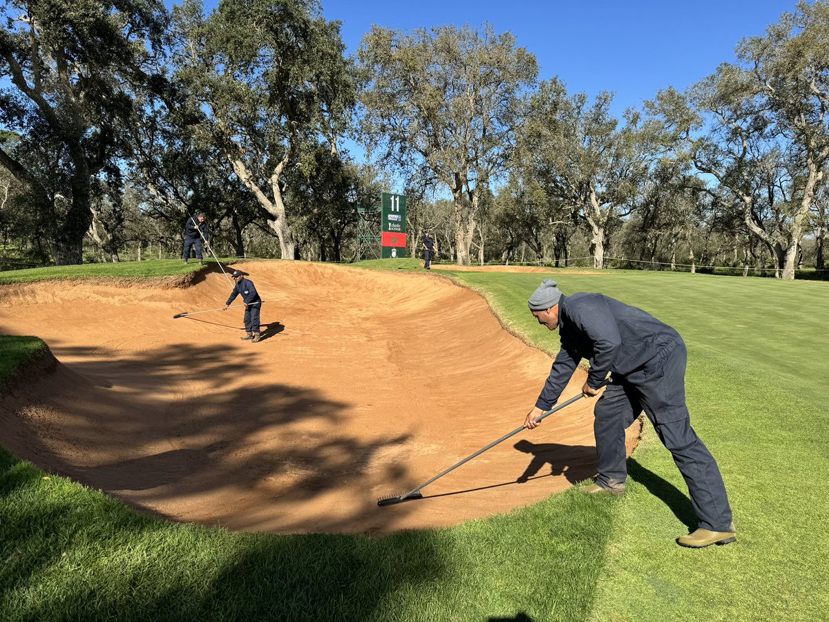 bmeente's tweet photo. 48th Trophy Hassan II - Pro-Am Day 1 - Rabat, Morocco. @SR89turf and Royal Golf Dar Es Salam team have the Red Course in great condition - while simultaneously preparing the Blue Course for the 27th playing of LET’s Lalla Meryem Cup. https://t.co/40ALKjD9Ol
