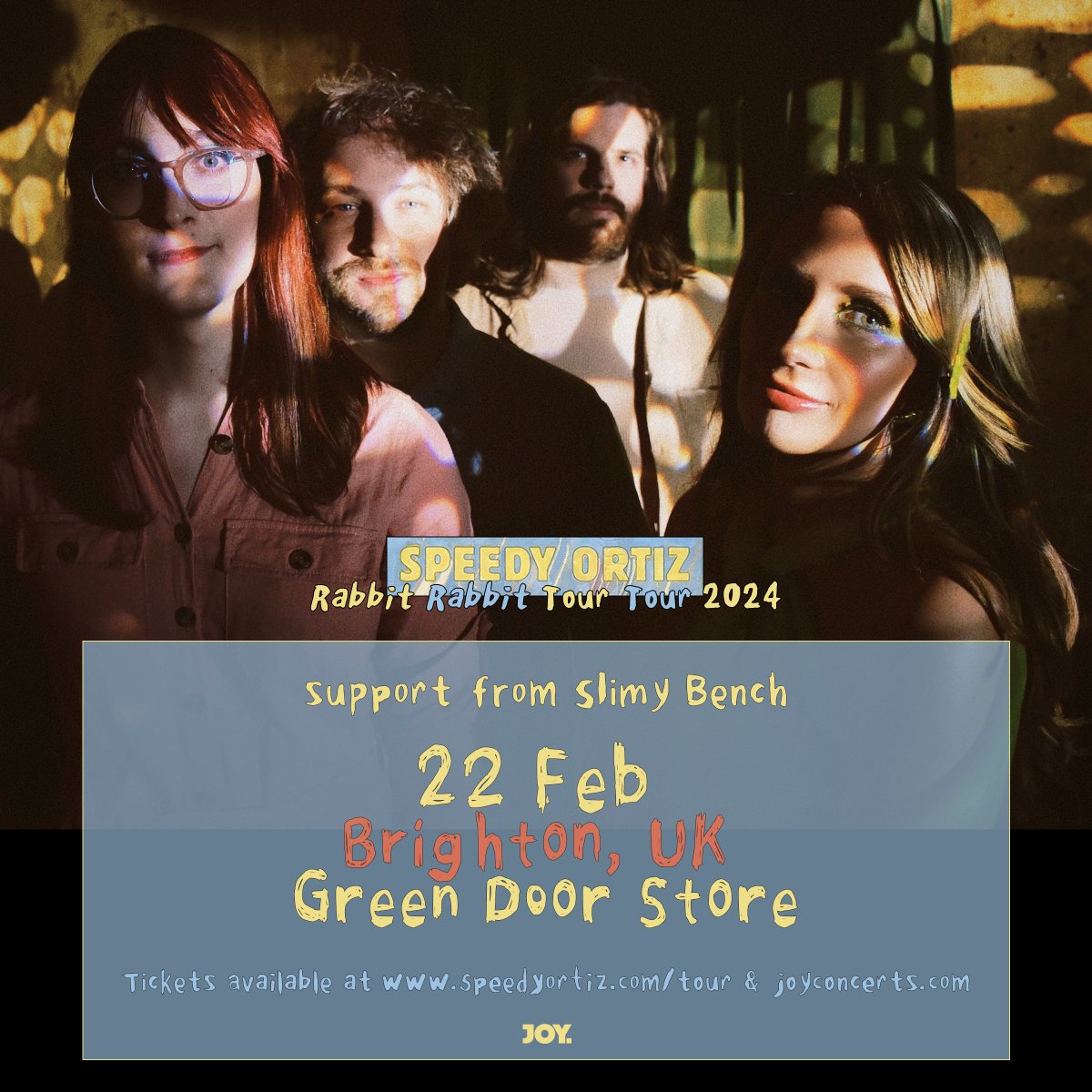 joyconcerts's tweet image. @SlimyBench are supporting @speedyortiz this Thursday at The Green Door Store!

Slimy Bench's diverse influences coalesce to create a dynamic and outlandish sound adjacent to shoegaze, punk, grunge, and indie-pop.

🎟🔗 bit.ly/speedyortizbtn