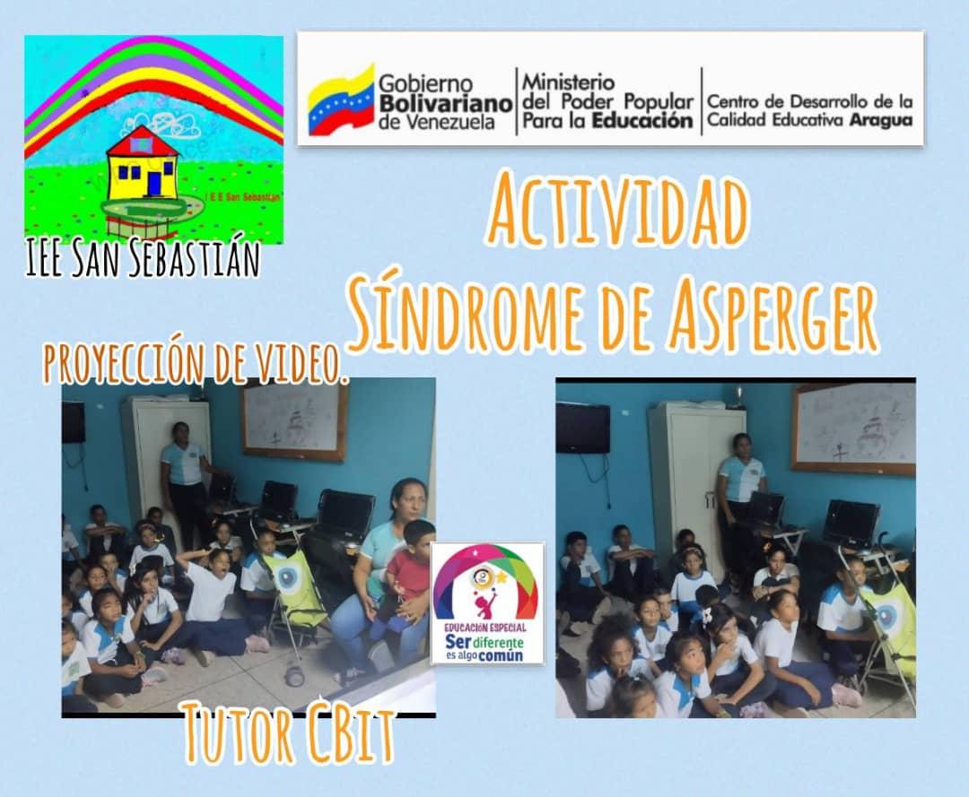 Proyección de Video Educativo titulado 'Rompecabezas' enfocado en el transtorno del espectro autista, a propósito de haberse celebrado el día 17 de febrero el día del Asperger a nuestros niños del IEE San Sebastián @FundabitAragua @Fundabit_