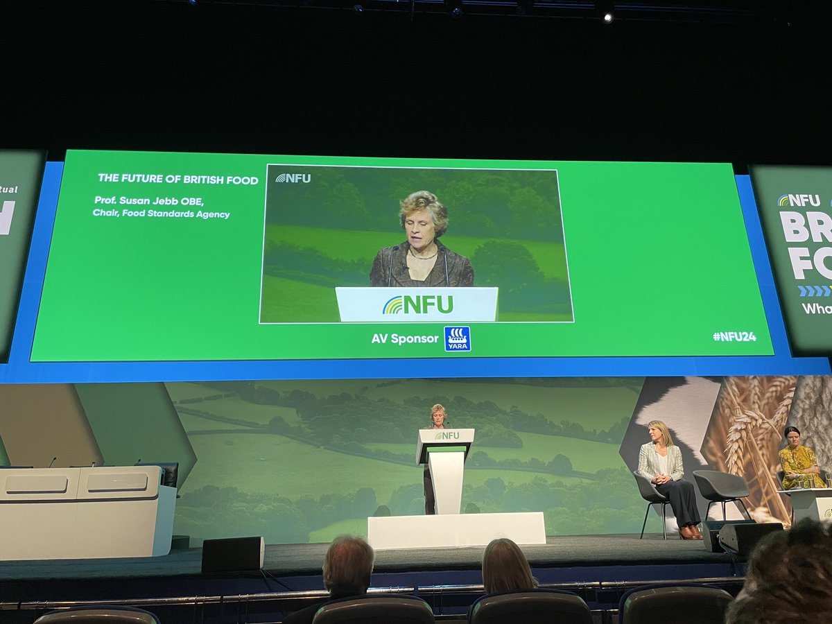 @playitsafefood Chair Susan, says 90% consumers say the cost of food is a worry and 75% say they worry about Ultra Processed Food #NFU24