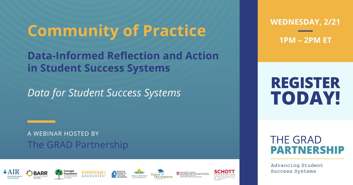 JHU_EGC's tweet photo. Don't forget to register for tomorrow's webinar! A new learning series focused on #datapractices that set the foundation for student success teams in your school. https://t.co/dXsUnwhdU9 https://t.co/J3I8UPSedP