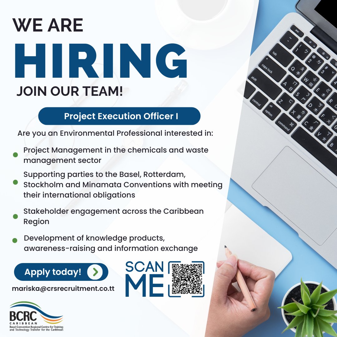 Job Vacancy! We are seeking a suitably qualified and experienced individual for the position of Project Execution Officer I. Deadline for applications: March 03, 2024 Click here for more information: bcrc-caribbean.org/opportunities/…