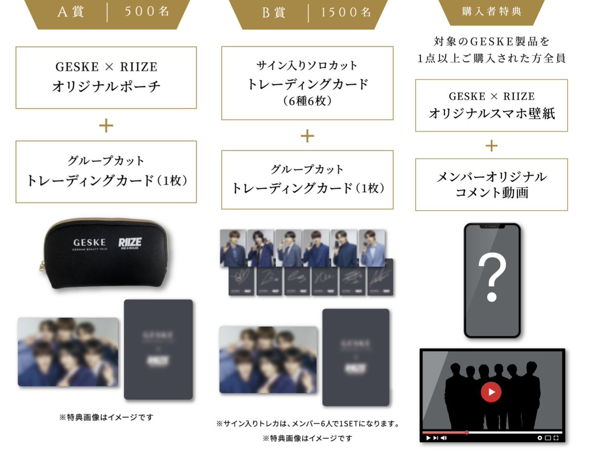 GESKE X RIIZE🧡 ゲスケ対象商品を購入すると 抽選で1500名にトレカ
