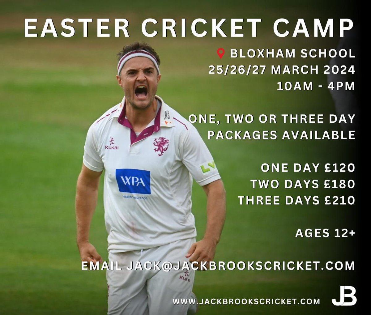 Delighted to be coaching on this with @BrooksyFerret 🏏💪 Get in touch for more details 👍