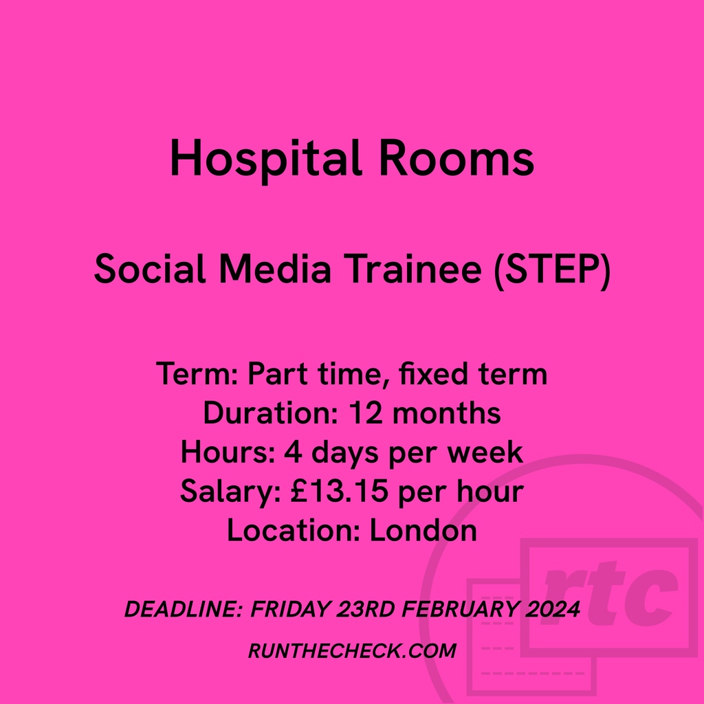 @Hospital_Rooms, Social Media Trainee 🩷 Apply ↓ runthecheck.com/hospital-rooms…