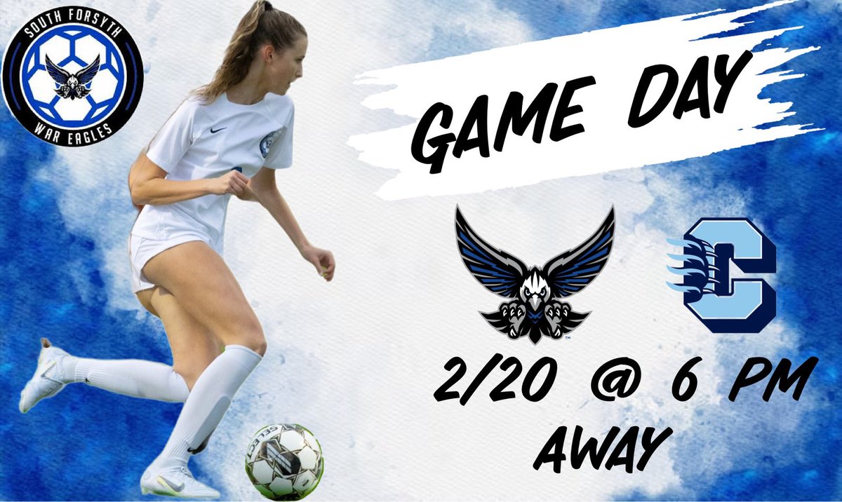 Come cheer on the Lady War Eagles as they take on the Cambridge Bears at 6 pm!

<a href="/OfficialGHSA/">GHSA</a> <a href="/SouthForsythHS/">SouthForsythHS</a> <a href="/MaxPreps/">MaxPreps</a> <a href="/TopDrawerSoccer/">TopDrawerSoccer</a> <a href="/TheSoccerWire/">SoccerWire</a> <a href="/PrepSoccer/">Prep Soccer ⚽️</a>