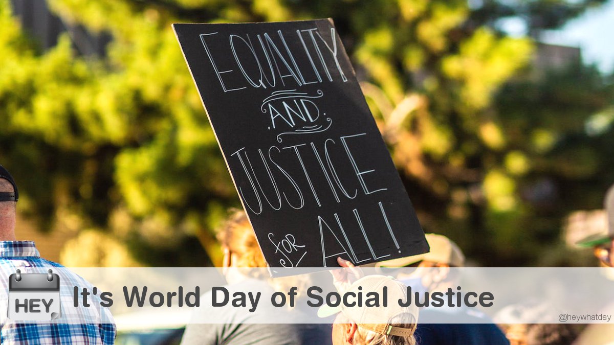 It's World Day of Social Justice! 
#WorldDayOfSocialJustice #SocialJusticeDay #WDSJ2024