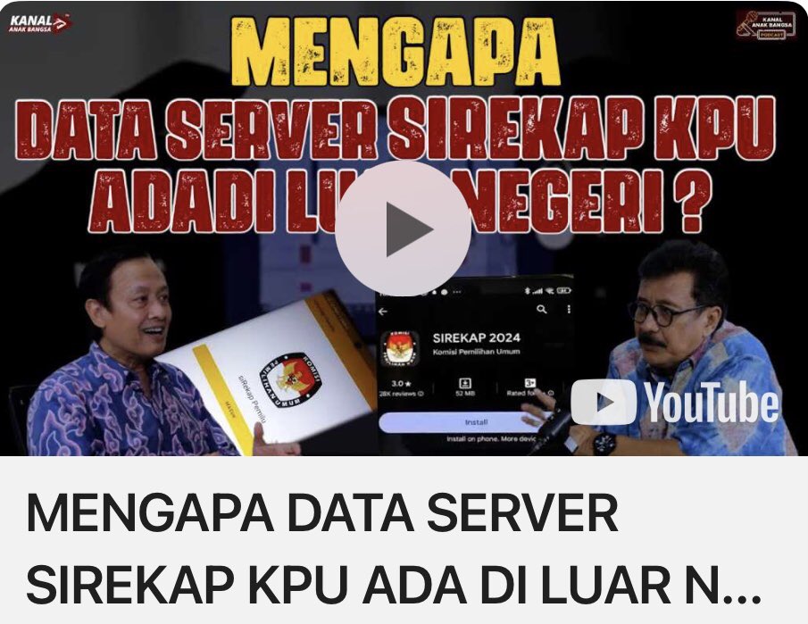 henrysubiakto's tweet photo. Kalau server data KPU ada di luar negeri maka ini pengabaian terhadap perundangan, meremehkan kedaulatan digital dan keamanan data. Tapi kalau KPU ngaku server data ada di dalam negeri, maka harus siap diaudit digital forensik oleh ahli ahli independen. Karena terbukti banyak masalah https://t.co/48MtrmeM9B