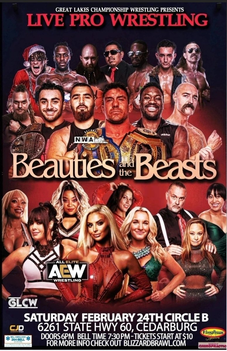 BlizzardBrawl's tweet photo. Saturday Night. Cedarburg, Wisconsin. 730pm. https://t.co/tlGfi7wvZm 
@RebelTanea @itsdanni_ellexo @therealec3 @vetjackvaughn @TheKalHerro @The_SophiaRose @LindaKay22 @urban_heiress @Theofficialtw3 https://t.co/CM0qLfKZr8
