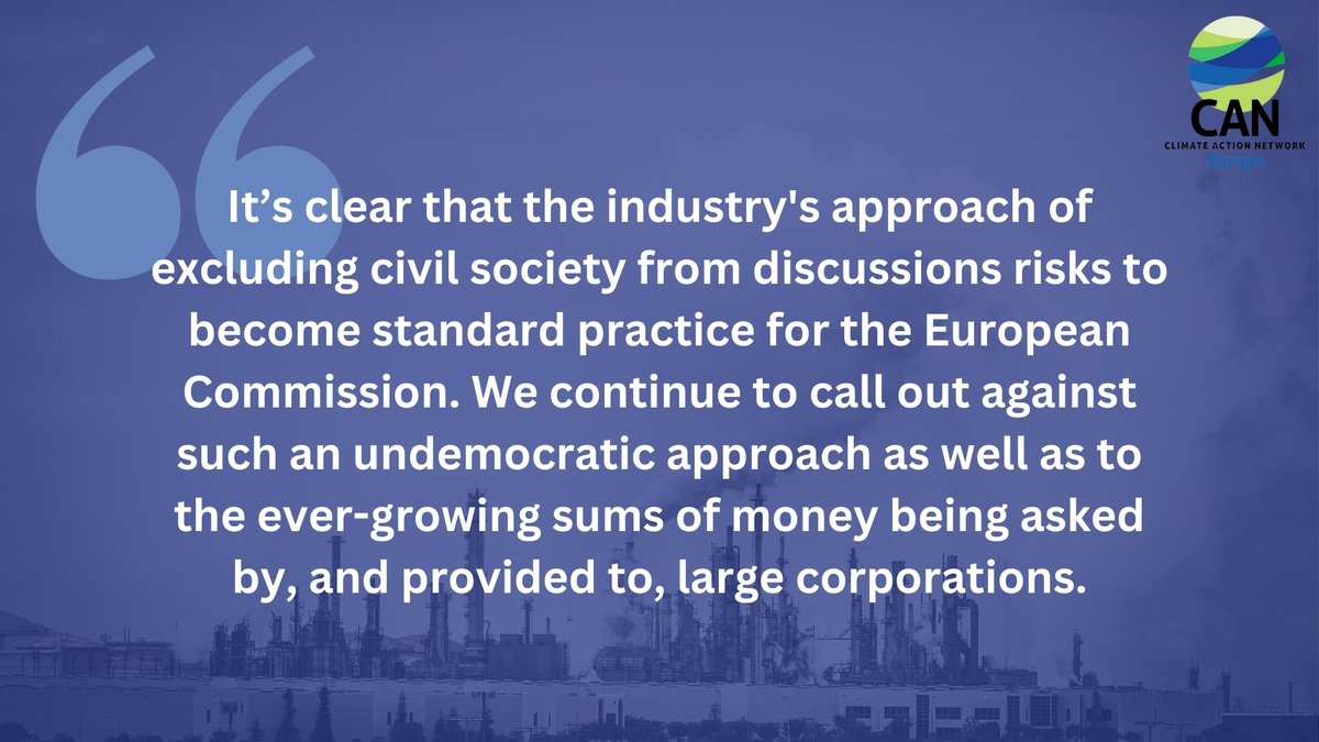 👎🏽 NO to the #CorporateCapture of the EU policy processes
👎🏽 NO to a new #IndustrialDeal bypassing green, social and just transition

Read our reaction to the Antwerp Industrial Summit & #AntwerpDeclaration ⬇️
caneurope.org/industrial-sum…