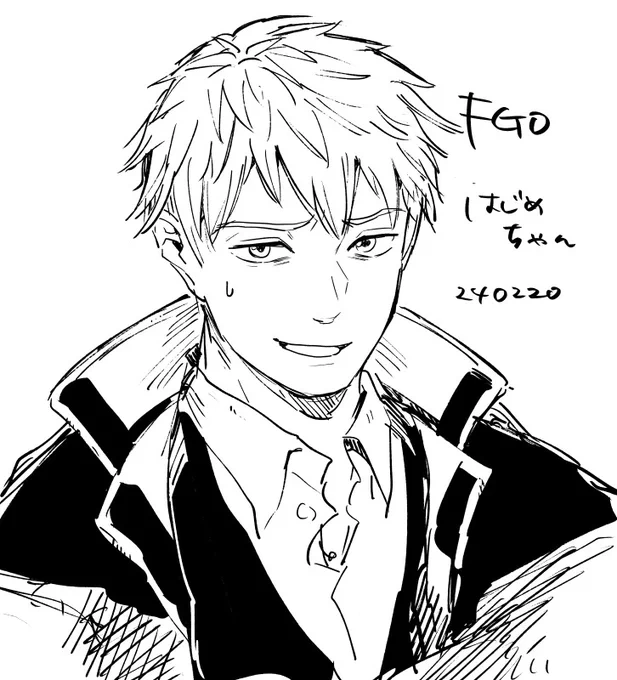 最近、ネームとネームとネームばかりやってるから10分でも落書き
珍しく版権!FGOはじめちゃん、この表情が好きです
久しぶりに人間を描いたので、自分が苦手な顔の向きがどっちだったかすら忘れてました 