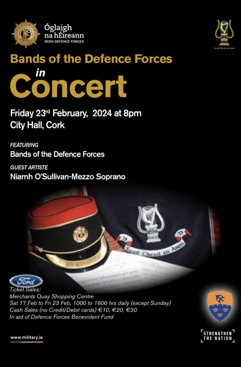 The Annual DF Gala Massed Bands Concert returns to City Hall, Cork on this Friday 23rd February. We’re delighted to announce our guest singer for this year’s concert, Cork-native, Mezzo-Soprano - Niamh O’Sullivan.