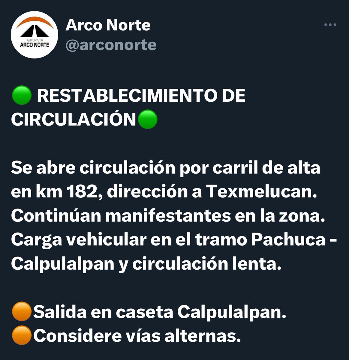 LydiaCumming's tweet image. #TómaloEnCuenta| Continúa el tráfico en el Arco Norte a la altura de #Calpulalpan, #Tlaxcala, campesinos de ese estado bloquearon exigiendo el pago de sus terrenos