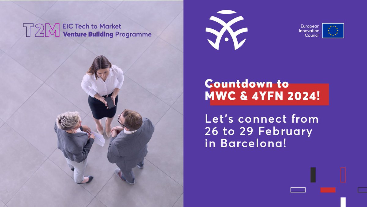 We’re happy to announce that #Asteasier will be at the MWC &amp; 4YFN 2024 – the largest and most influential connectivity event!

Meet us and get to know our technology from 26 to 29 February in Barcelona!

#EICatMWC2024 #EUeic