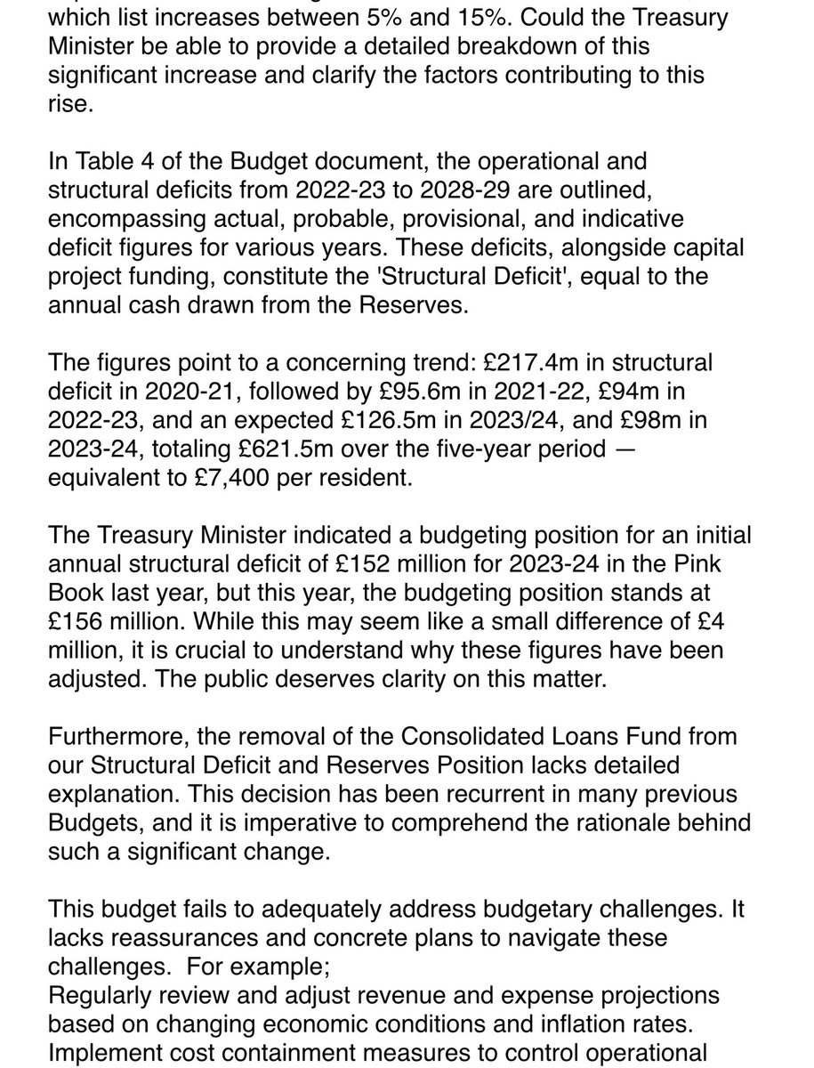 Part 1 of my response to the 2024/2025 Budget