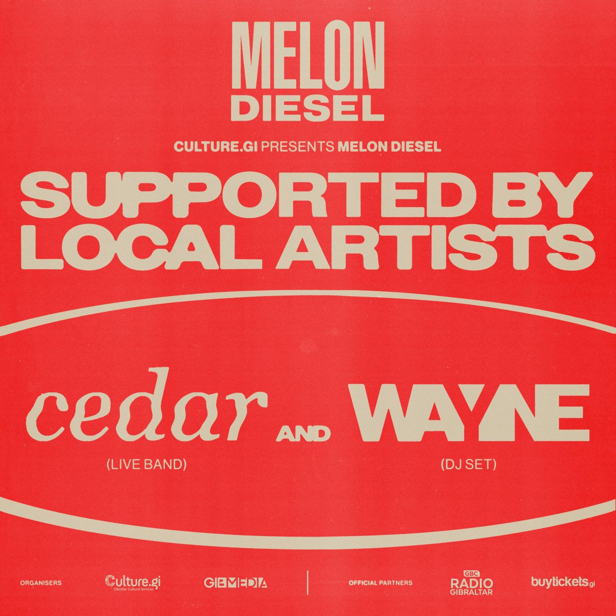 Local artists Cedar and DJ Wayne will support Melon Diesel at their June 21st concert at Europa Sports Arena. 🎶 Celebrate the 25th anniversary of 'La Cuesta Mister Bond' with us! Limited edition T-shirts and bus shuttles available, grab your tickets now: bit.ly/49Eqkai