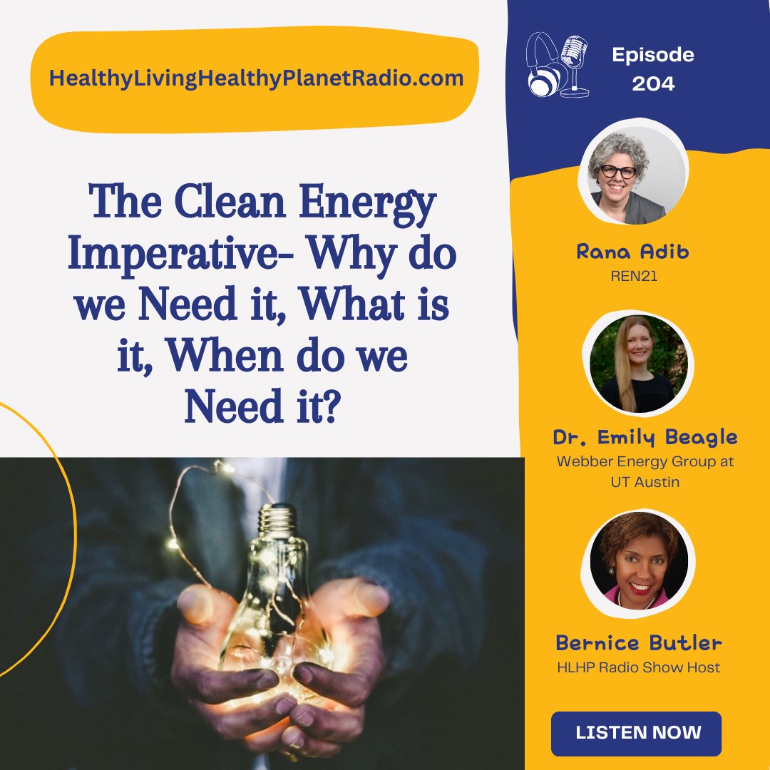 Listen in as Dr. Emily Beagle from the @WebberEnergy at UT Austin and @RanaAdibX with the @REN21 as they unpack and explore a holistic approach to energy for our everyday lives. 🤝🌐💚 Listen ➡️youtube.com/watch?v=XT9YLb… #CleanEnergy #SustainableLiving #RenewableFuture