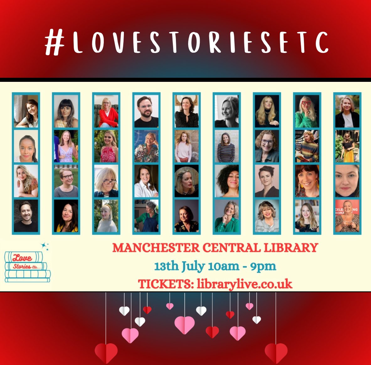 A festival of romance writers in Manchester #lovestoriesetc - writers, talks, workshops! librarylive.co.uk/event/love-sto…