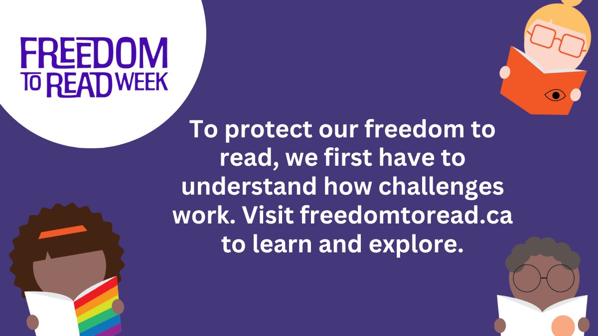 What does 'challenging' a book or periodical mean? 🤔 To protect our #FreedomtoRead, we have to understand how challenges work in Canada. Check out our informative guide at bit.ly/FTRWChallenges. 💻 #FTRWeek