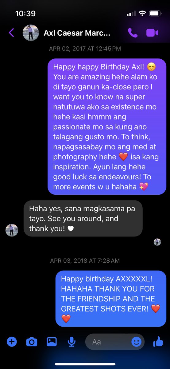 Sana nga nagkasama pa tayo 🤍

Mamimiss ko ang first minute birthday greetings mo sa akin taon-taon, at mamimiss din kitang batiin ng happy birthday taon-taon.