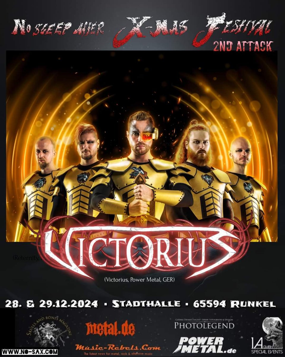 Victorius_Metal's tweet photo. 💥NEW SHOW💥

Mighty Dinosaurriors!!!
See you all at this year's No Sleep After X-mas Festival  !!!🦖⚔️💥

#victorius #powermetal #heavymetal https://t.co/IoxuZcedQv
