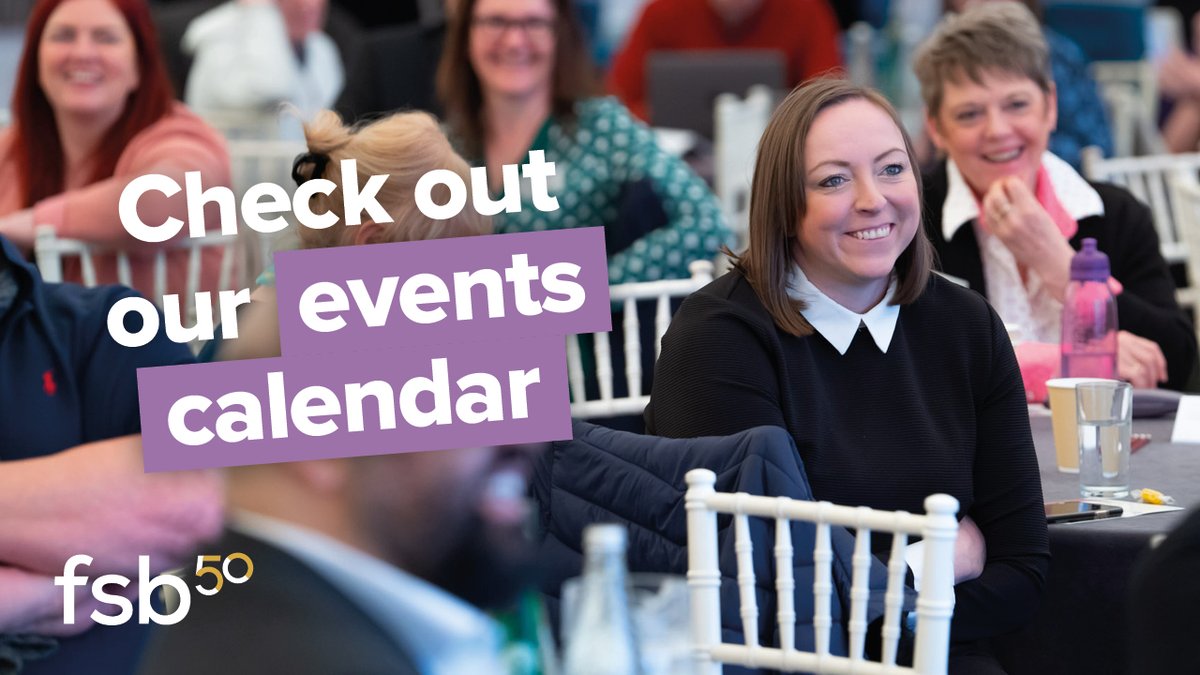 📆 From local networking, to business surgeries designed to help you find advice, support and guidance, our events are open to all small businesses and the self-employed across the UK. We look forward to seeing you at one soon. Browse our events calendar: go.fsb.org.uk/EventCalendar