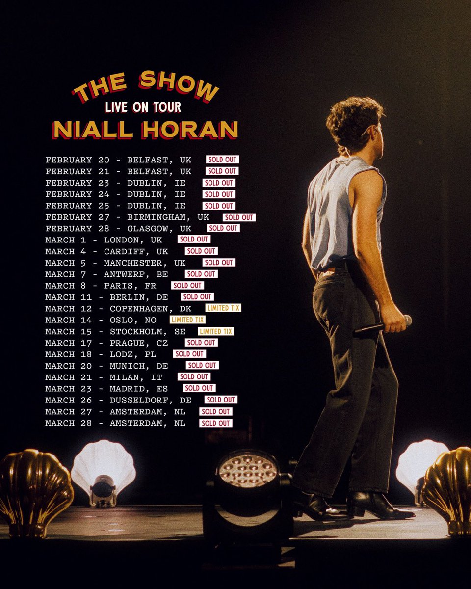 It’s finally here… Leg 1 of #TheShowLiveOnTour kicks off tonight in Belfast. 

It’s been a long time since I last toured and I cannot thank you enough for welcoming me back with open arms and selling out all these dates. 

We are going to have a lot of fun together this year.