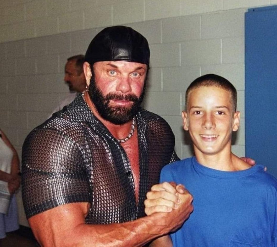 This is quite the picture.  Can you name the kid pictured with Randy "Macho Man" Savage, circa 1984.