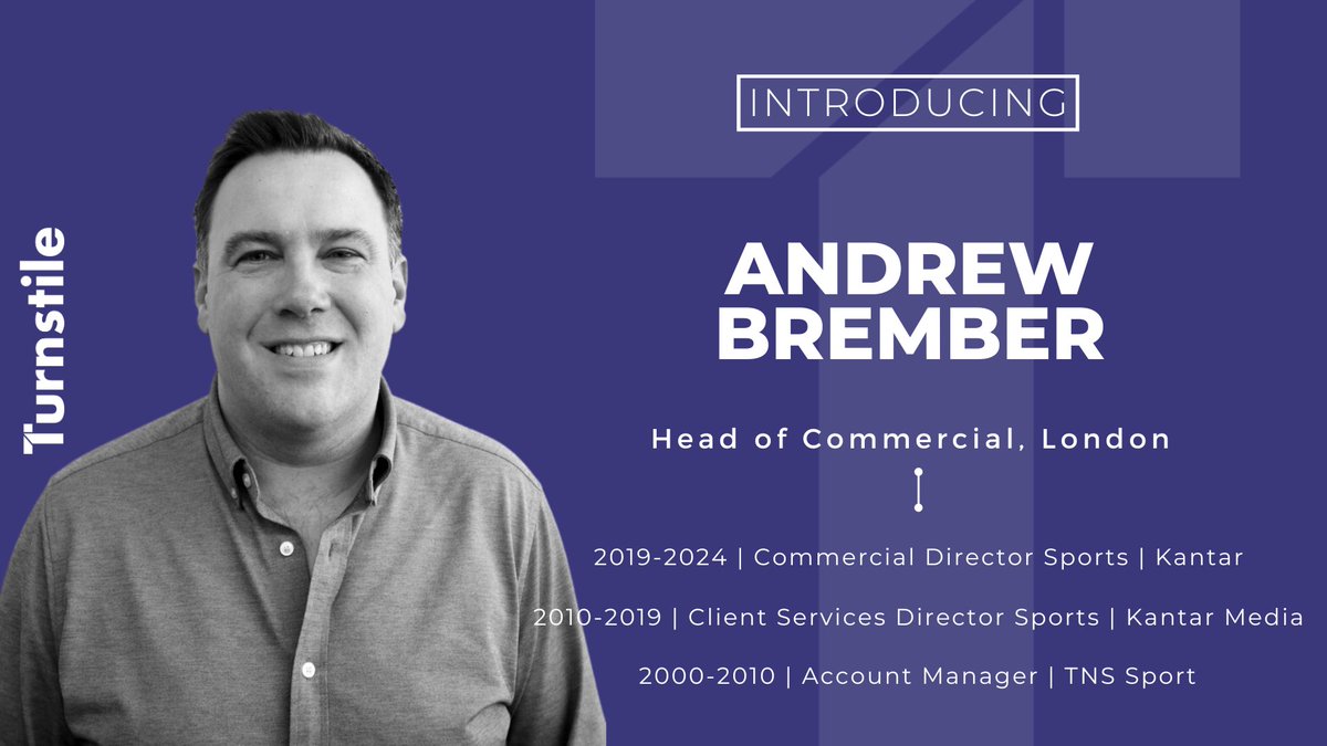 Welcoming our new Head of Commercial, Andy Brember, leading new business and marketing efforts. With an impressive 20 years experience in the European sports industry, starting his career at @TNSSport before joining @Kantar as Commercial Director. A great asset to the team #hoc