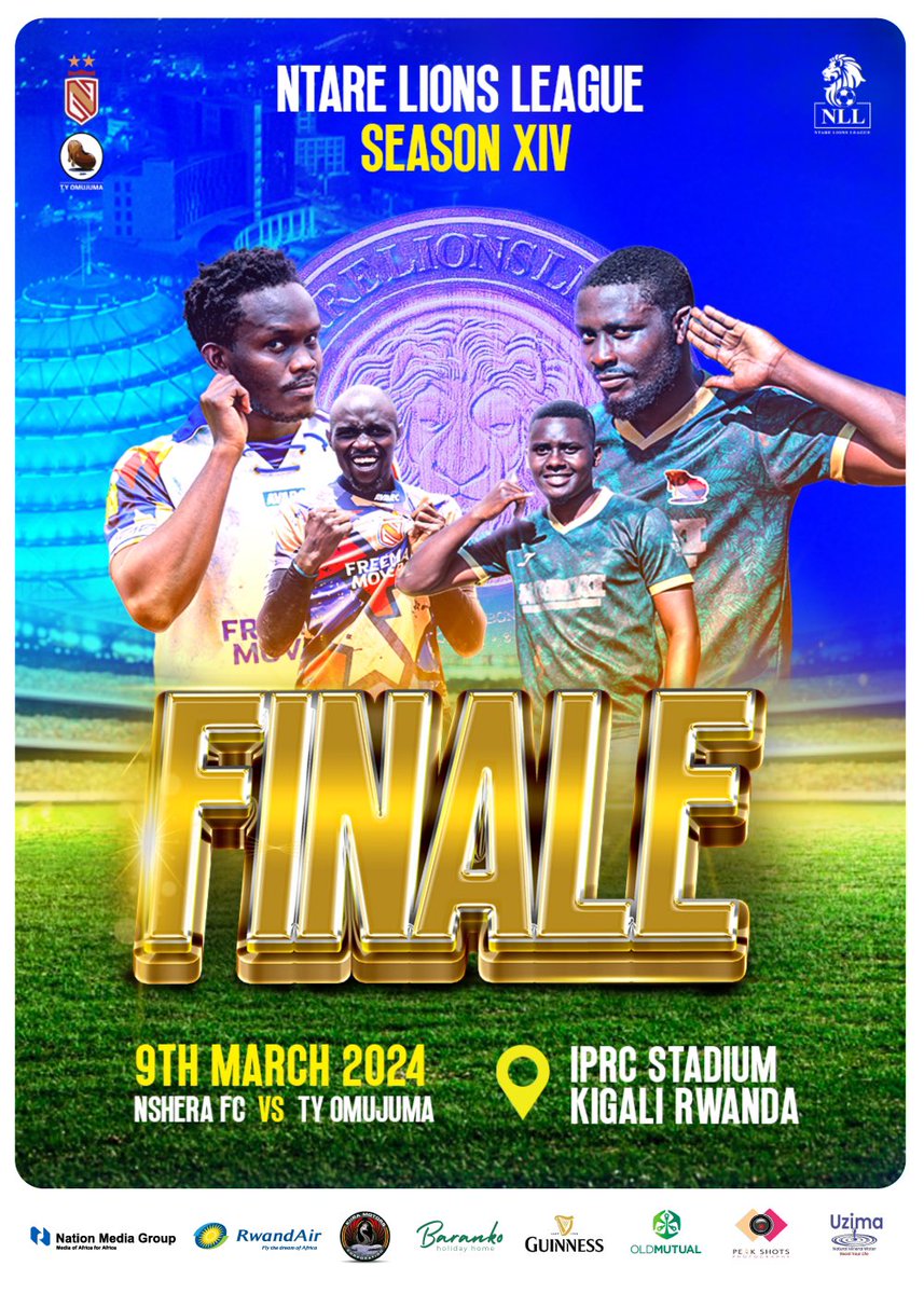 What a way to cap off #NLLXIV weekend (8th - 10th March 2024)🔥🙌🏾…

<a href="/nshera_fc/">NSHERA FC</a> - <a href="/omujuma/">NLL Sn15 Champions</a> kicks off at 4:00PM (Kigali Time) at the IPRC stadium. 🇷🇼

Who will win this and walk away with the coveted Ntare Lions League shield? #Road2Kigali #NLLat10🦁