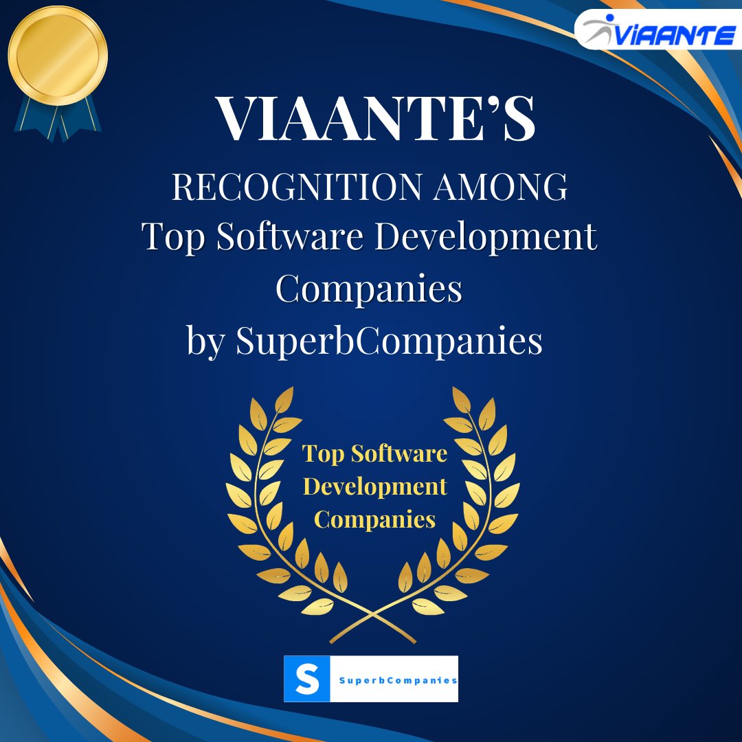 Viaante's tweet image. Exciting News! 🌐 Thrilled to share that Viaante has achieved a prestigious recognition among the top software development companies by SuperbCompanies.#viaante #topsoftwaredevelopment #innovationunleashed #superbcompaniesrecognition #itdevelopment