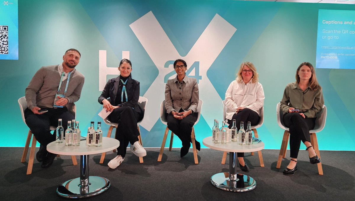 AcademyHum's tweet image. Rachel O'Brien, Pawel Mania, and Anastasiia Korobchuk from @AcademyHum discuss progressive #Localisation and #Engine2 approach on example of Eastern Europe with Madara Hettiarachchi from @decappeal and Myroslava Keryk, President at Fundacja Ukraiński Dom #HX24