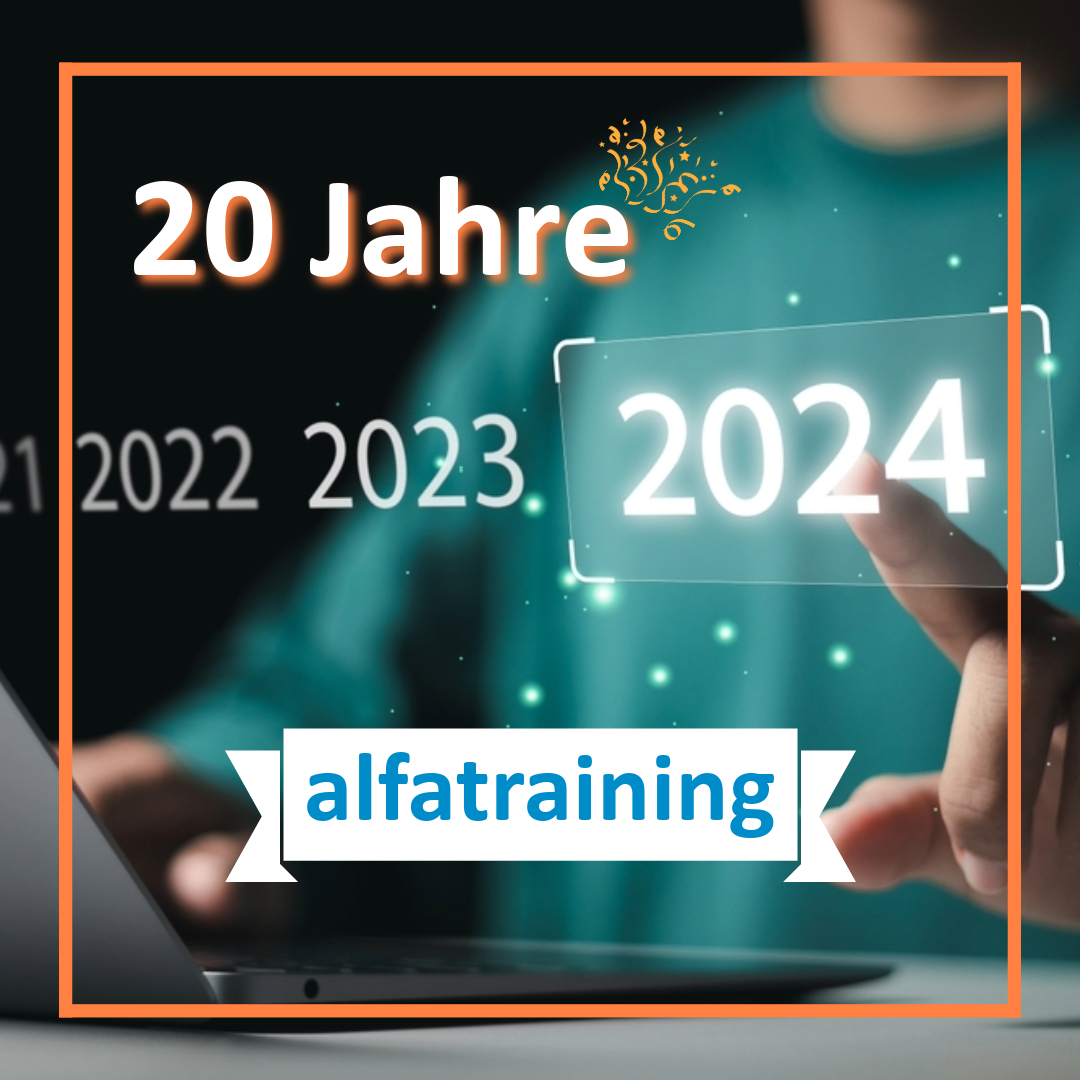 🎉 20 Jahre alfatraining Bildungszentrum! 2024 feiern wir Jubiläum! 📷alfatraining.de/unternehmen/pr… #alfatraining #weiterbildung #jubiläum #happybirthday #zukunftderarbeit #weiterbildungistwichtig