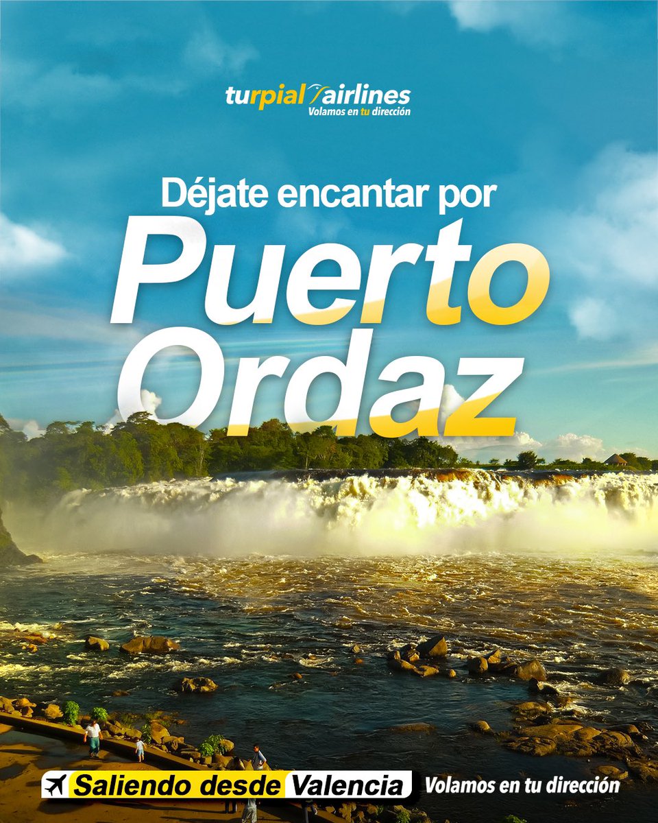 ¡Explora la Magia de Puerto Ordaz con Turpial Airlines! ✈️🌄

Puerto Ordaz, un destino que cautiva con su encanto natural y vibrante energía. Con Turpial Airlines, vive la experiencia única de explorar este rincón lleno de maravillas.

¿Qué aventura te espera en Puerto Ordaz?