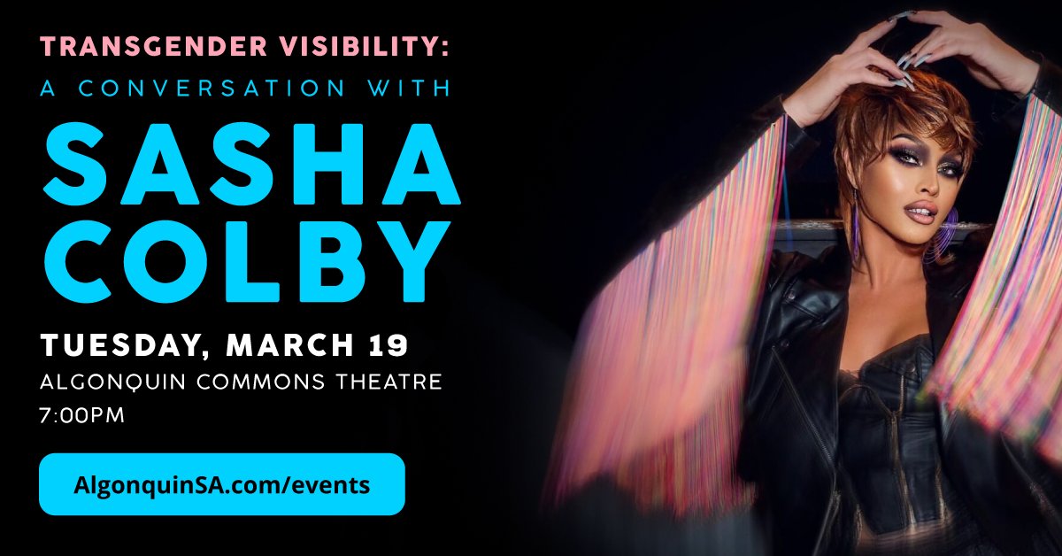 Join RuPaul's Drag Race Season 15 winner, Sasha Colby, in a conversation celebrating our vibrant transgender community! 🏳️‍⚧️ Featuring performances from Canada's Drag Race's Kimmy Couture, Kiki Coe & Aimee Yonce! Tickets are on sale Feb 20, 2024, at 11 AM!