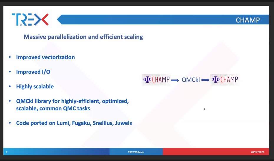 TREX-EU (@trex_eu) on Twitter photo 🗣️Learn more about the #CHAMP code, a #QMC suite of programs for accurate electronic structure calculations of molecular systems, now with noteworthy functionalities & developments, presented by Ravindra Shinde from <a href="/UTwente/">University of Twente (inactive)</a>
🌐Visit trex-coe.eu/trex-quantum-c… 🗣️Learn more about the #CHAMP code, a #QMC suite of programs for accurate electronic structure calculations of molecular systems, now with noteworthy functionalities & developments, presented by Ravindra Shinde from <a href="/UTwente/">University of Twente (inactive)</a>
🌐Visit trex-coe.eu/trex-quantum-c…