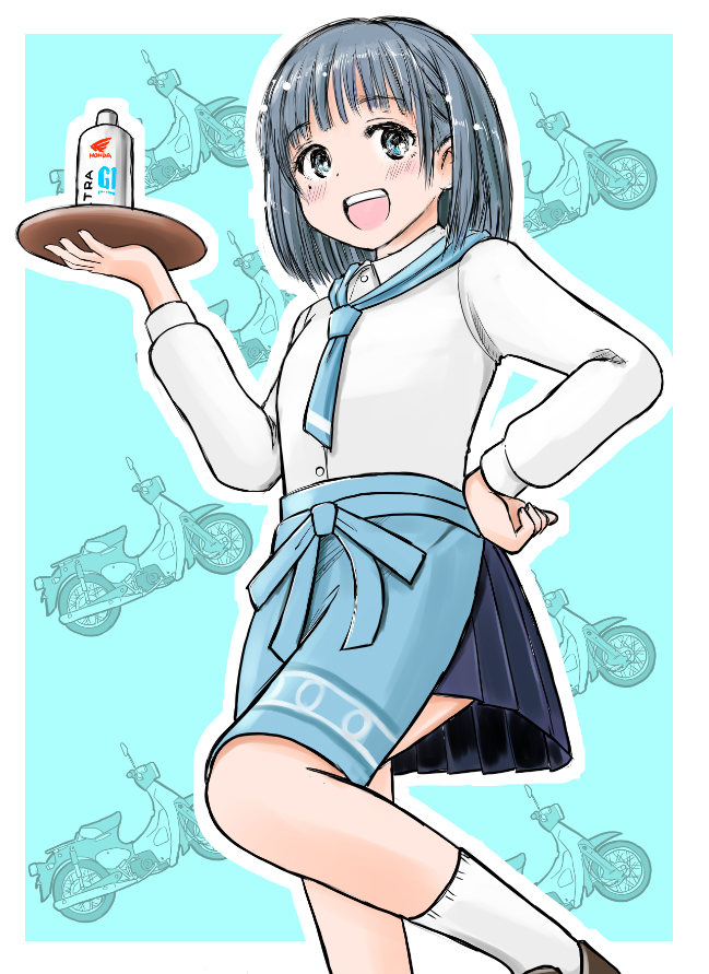 「#あなたが描く女子がみたいバイク関連女子になってしまうのは仕方ない。 」|いさかこうじのイラスト