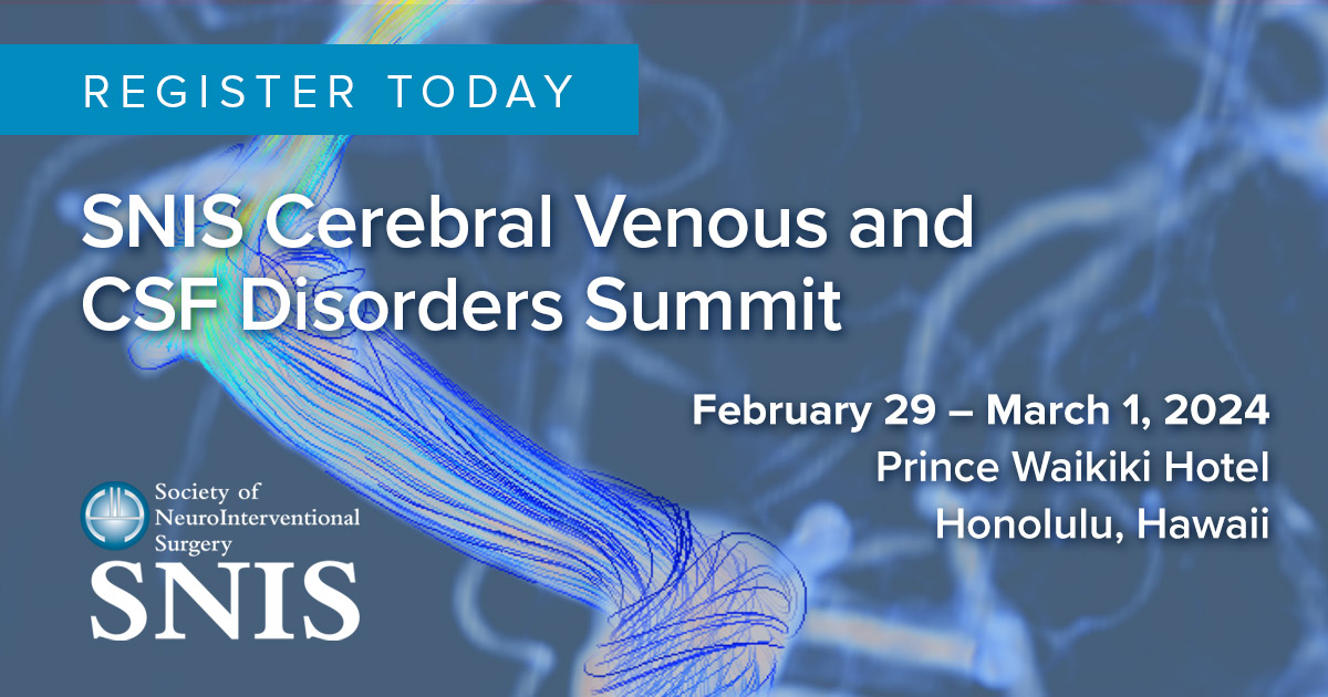 If you want to join us in-person for the 2024 SNIS Cerebral Venous and CSF Disorders Summit, registration closes TONIGHT! Register now to join us February 29-March 1, 2024 in Honolulu, Hawaii! The virtual registration option will remain open. pulse.ly/grrmsghlun