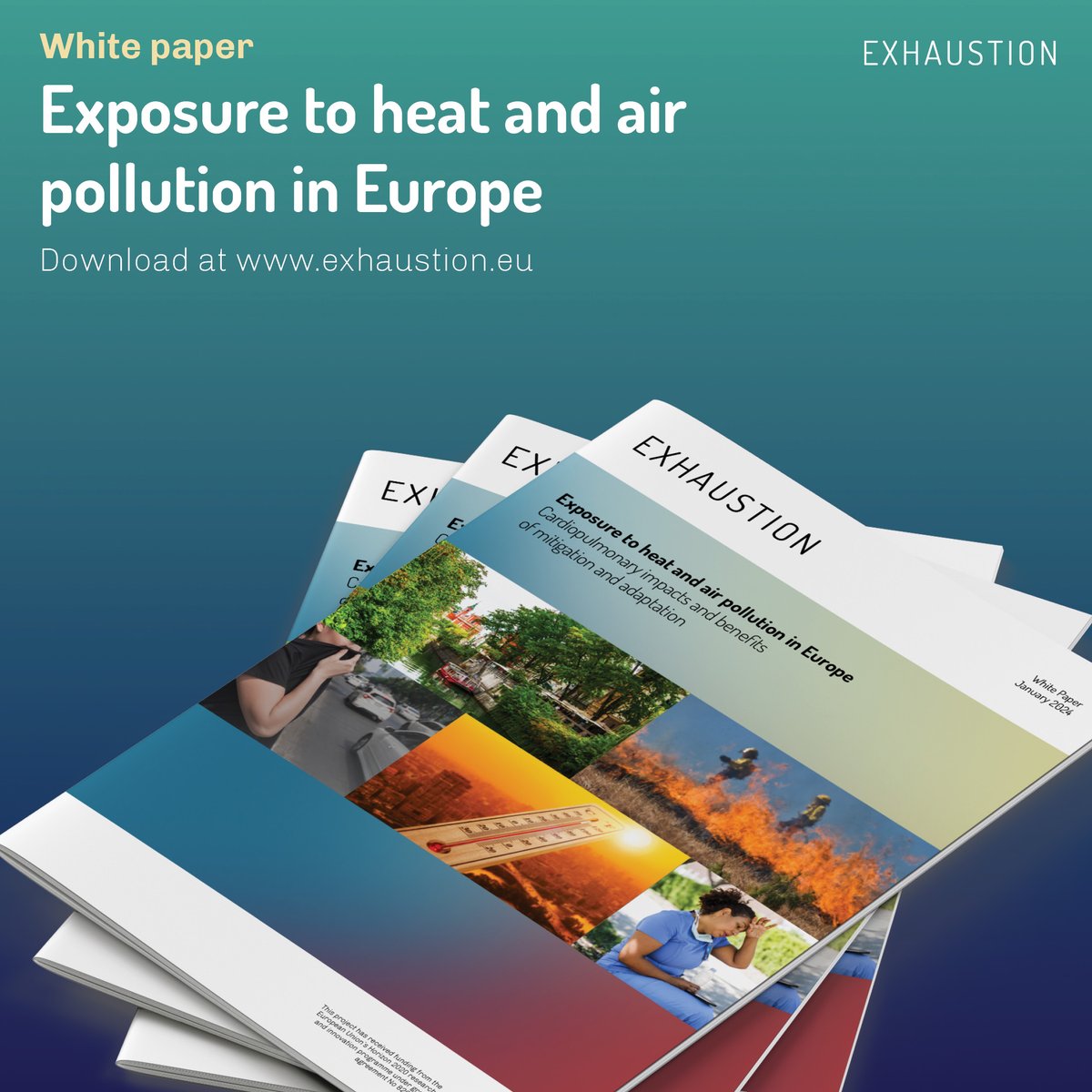 Exposure to #heat and #airpollution in Europe -Cardiopulmonary impacts and benefits of mitigation and adaptation. 🚗☀️🫁🫀🔥🌡️🌳 #EUClimateAndHealth - The full @ExhaustionH2020 White Paper can be found here: static1.squarespace.com/static/5df205d…