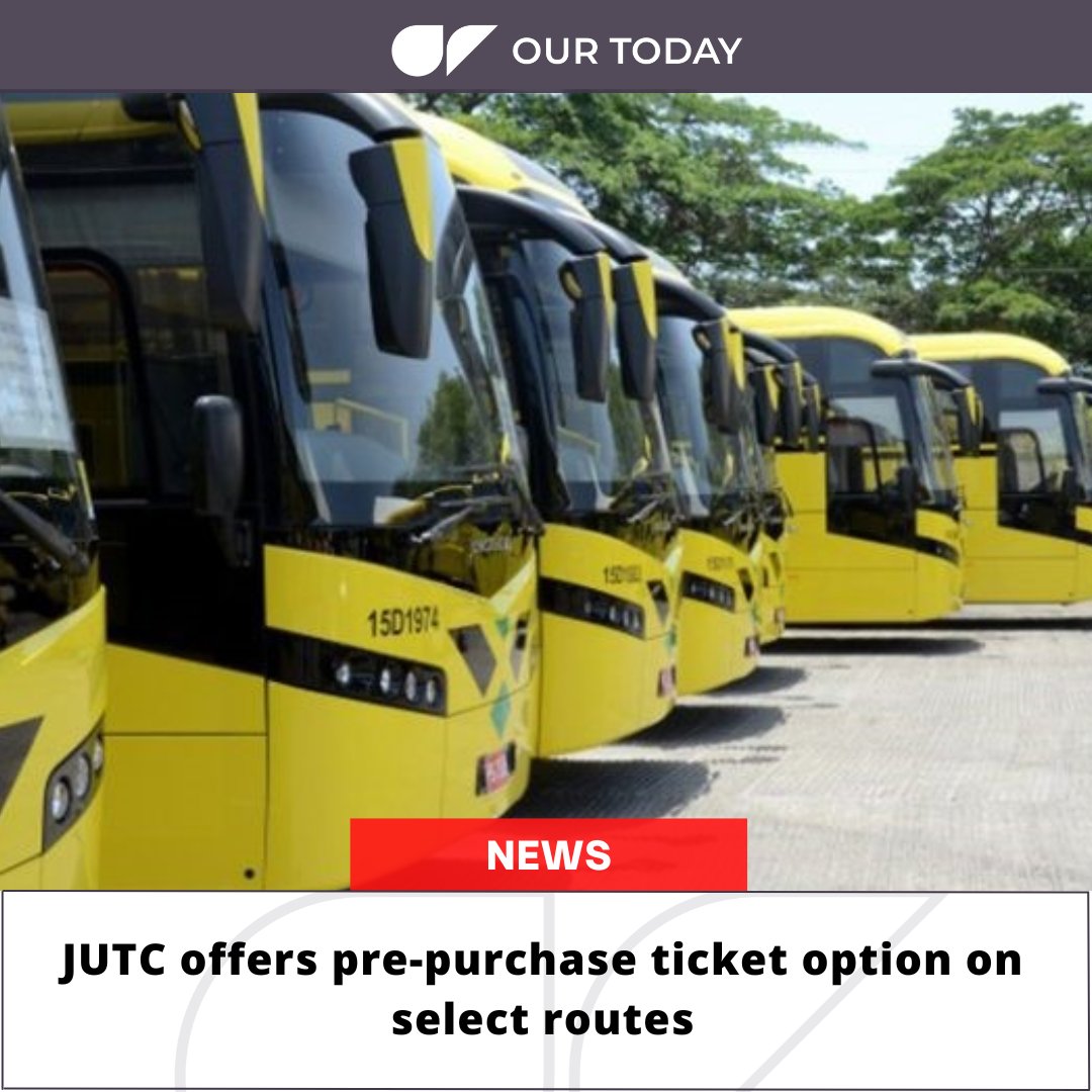 JUTC offers pre-purchase ticket option on select routes Visit the website to read more: bit.ly/49GPN2J Photo: Contributed Follow us:⁠ Facebook: facebook.com/our.today.news⁠ YouTube: OurToday⁠ Twitter: Our_Today_News⁠ Instagram: @our.today ⁠ ⁠ #OTNews