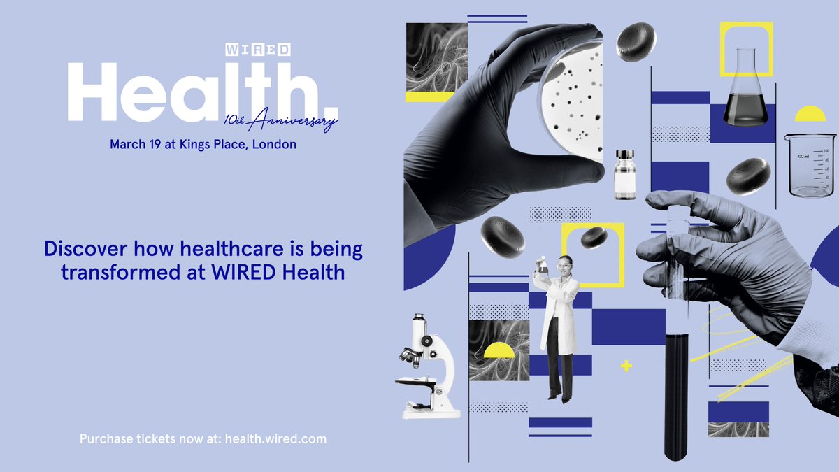 Early bird tickets end at midnight! Join us for the 10th anniversary of #WIREDHealth on March 19 at Kings Place, London, where we highlight the most exciting and thought-provoking healthcare professionals. health.wired.com